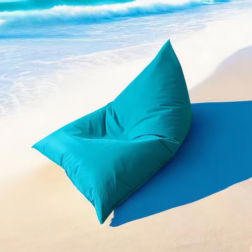 Oxford-Sitzsack-Abdeckung, wasserdicht, Chaiselongue (ohne Füllmaterial), tragbares Beach Club-Schlafsofa for Erwachsene Outdoor-Camping Schwimmbad Puffkissen weicher Lounge-Sessel(Sapphire blue) von KBZSlyn