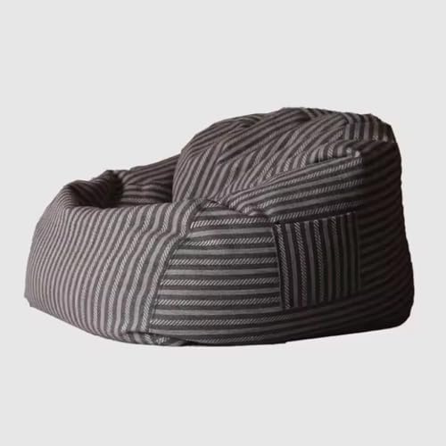 Sitzsack (ohne Füllung) Sitzsack-Stühle Balkon Schlafzimmer Bequemer Lazy Sofa Stuhl Sitzsack Liege Wohnmöbel Sitzsack Stuhl for Wohnzimmer Schlafzimmer Wohnheim Büro Alle Altersgruppen(Gray,80x100cm) von KBZSlyn