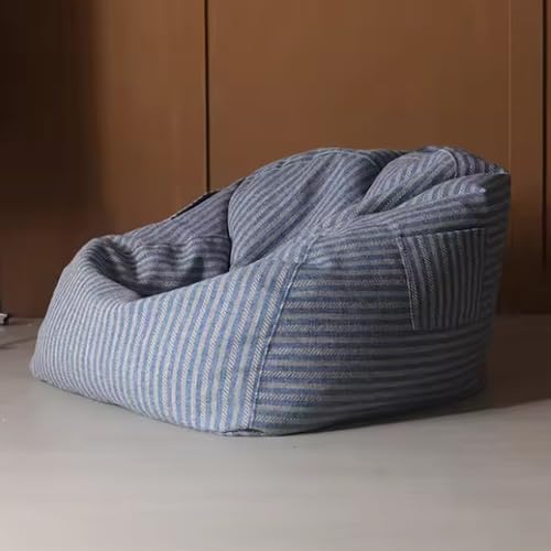 Sitzsack (ohne Füllung) Sitzsack-Stühle Balkon Schlafzimmer Bequemer Lazy Sofa Stuhl Sitzsack Liege Wohnmöbel Sitzsack Stuhl for Wohnzimmer Schlafzimmer Wohnheim Büro Alle Altersgruppen(Blue,110x120cm von KBZSlyn