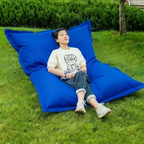 Sitzsackbezug for draußen/zu Hause (ohne Füllmaterial) Schonbezug for Lazy-Sofa weiches Loungebett, wasserdicht, Tatami-Couch, Wohnheim, Wohnzimmer, Bodensitzgelegenheit(Baoblue,120x150cm-cover) von KBZSlyn