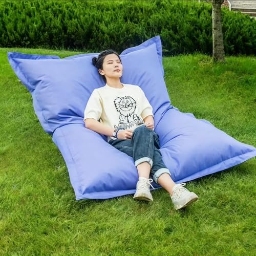 Sitzsackbezug for draußen/zu Hause (ohne Füllmaterial) Schonbezug for Lazy-Sofa weiches Loungebett, wasserdicht, Tatami-Couch, Wohnheim, Wohnzimmer, Bodensitzgelegenheit(Lavender,120x150cm-cover) von KBZSlyn