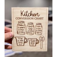 Küche Umrechnungstabelle Holzmagnet von KBcreationShop