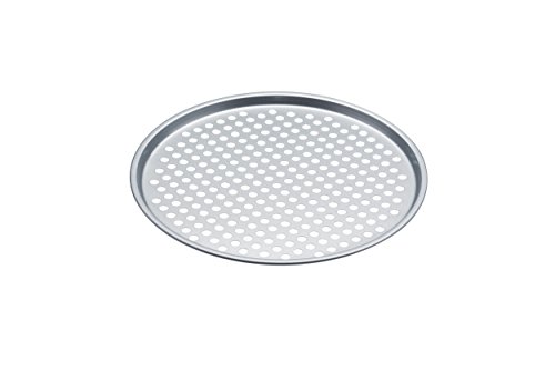 KC BLUE Perforierte Pizza-Knusperform/-Blech, Stahl, Silber, 33 x 33 x 1.2 cm von KitchenCraft