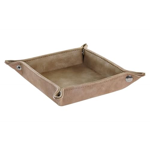 KCASA Taschenleer, Leder, braun, 18 x 18 cm (Braun) von KCASA