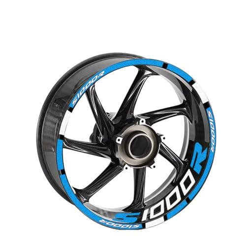 KCBHSH Reflektierender Felgenaufkleber Für Motorräder Für S1000R S 1000R Felgennabenaufkleber Aufkleber Reflektierendes Streifenband Komplettes Set mit Felgenaufklebern(Farbe 1) von KCBHSH