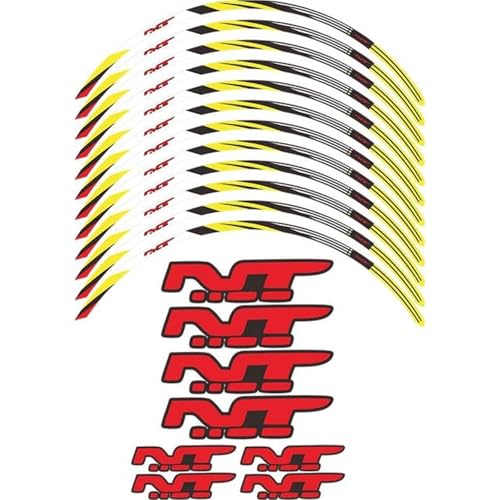 KCBHSH Reflektierender Motorradfelgenaufkleber Für H&onda NT1100 NT 1100 2022 2023 Streifenaufkleber Abziehbilder Felgenstreifenband Komplettes Set mit Felgenaufklebern(Farbe 1) von KCBHSH