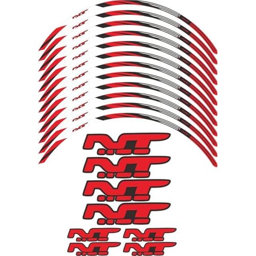 KCBHSH Reflektierender Motorradfelgenaufkleber Für H&onda NT1100 NT 1100 2022 2023 Streifenaufkleber Abziehbilder Felgenstreifenband Komplettes Set mit Felgenaufklebern(Farbe 3) von KCBHSH