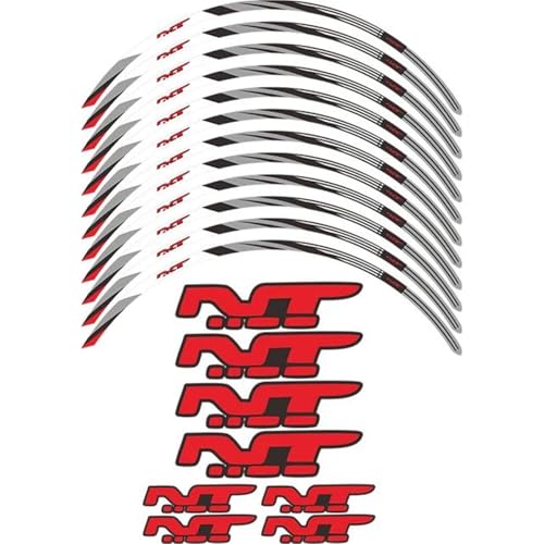 KCBHSH Reflektierender Motorradfelgenaufkleber Für H&onda NT1100 NT 1100 2022 2023 Streifenaufkleber Abziehbilder Felgenstreifenband Komplettes Set mit Felgenaufklebern(Farbe 4) von KCBHSH