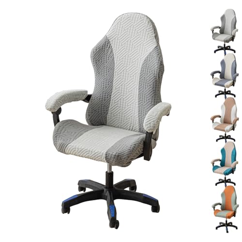 KCCRHIN Gaming Stuhlhussen Gaming Stuhl Bezug Bürostuhl Bezug Stuhlhussen Für Computer Waschbar Anti-Kratzer Dehnbare Stuhlbezug Sitzbezug Bürostuhl Spielstuhl Racing-Stil Bürostuhl,B von KCCRHIN