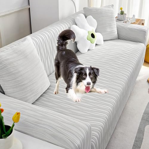 KCCRHIN Kühler Sofabezug Für Den Sommer Sofaüberwürfe Für 1/2/3/4 Sitzer Waschbar Anti-Kratzer Couch Überzug Sofaschoner Leicht Zu Montierender Sofahusse L Form Sofa Cover,B,4 seat 235~300cm von KCCRHIN