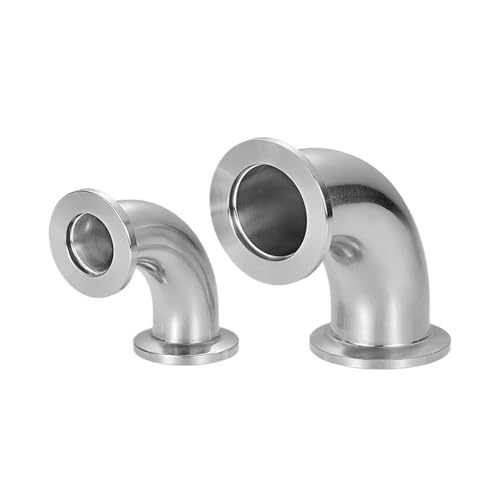 KF40 Vacuum 90 Degree Elbow 316L Stainless Steel Tri Clamp Flange Joint Pipe Fitting Tube von KCDFDVJFBM