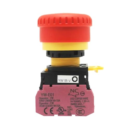 YW-E01 YW1B-V 22mm 10A Mushroom Head Emergency Stop Push Button Switch 1 Normally Closed YW-E01 YW1B-V 22mm 10A Mushroom Head Emergency Stop Push Button Switch 1 Normally Closed von KCDFDVJFBM