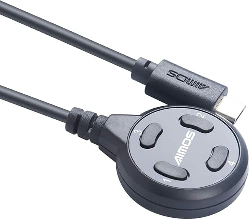 USB Switch External Wired Control, USB 3.0 or 2.0 Switcher Button With 4 Keys, 1.5 M USB Switch External Wired Control, USB 3.0 or 2.0 Switcher Button With 4 Keys, 1.5 M von KCEVE