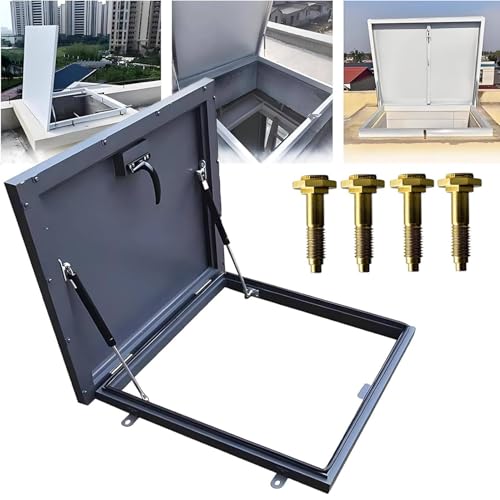 Dachluke mit Griff und Gasdruckfeder, robuste Zugangsluke aus Aluminium für Dach, Dachboden oder Loft – wasserdicht 80x80cm Dachluke mit Griff und Gasdruckfeder, robuste Zugangsluke aus Aluminium für Dach, Dachboden oder Loft – wasserdicht 80x80cm von KCHBSE