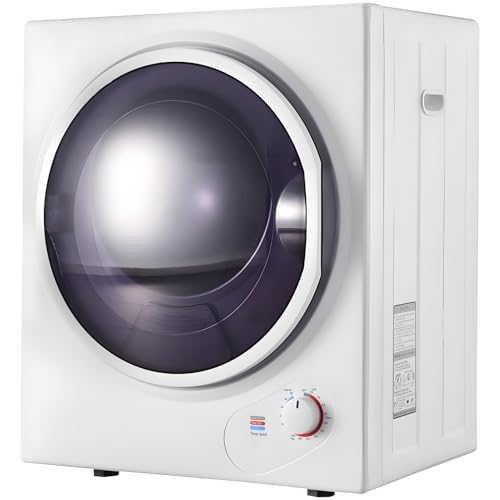 KCHBSE Energiesparender 2,5 kg Mini Wäschetrockner (850W) mit PTC-Heizung | Frontlader, Abluftsystem | 65°C & 200-Min-Timer | Doppelfilter, Wandmontage möglich,B von KCHBSE