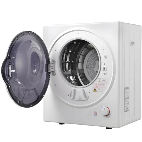 KCHBSE Mini Trockner (850W) mit PTC-Keramikheizung | Jetzt mit 200-Min-Timer & Doppelfilter! Frontlader, 65°C, wandmontierbar,59x49×41cm von KCHBSE