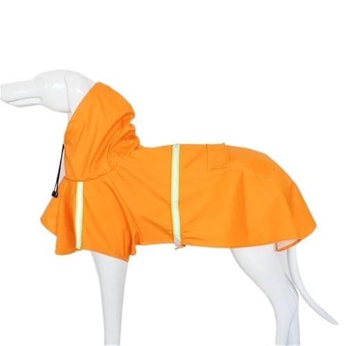 Dog Raincoat Waterproof Reflective Dog Raincoats for Small Medium Dogs with Adjustable Straps Lightweight Easy to Clean Pet Rain Jacket for Bichon Yorkie Terrier Poodle Labrador Retriever(Orange,XL) von KCHYCV