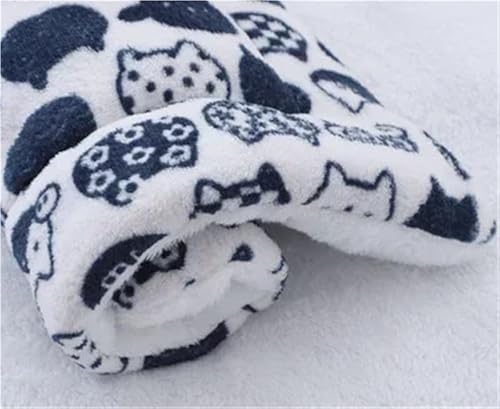 KCHYCV wasserdichte Schlafmatte for Haustiere, Winterbettwäsche, weiche Einlagen, Hunde- und Katzenbettmatte, wendbar, gemütliche Tier-PIPI-Unterlage, Hamsterbettmatte, waschbar(White,69X52CM) von KCHYCV