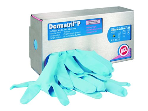 KCL Einweghandschuhe Dermatril P743 50 Stück, 743 10, Blau, XL (50er Pack) von KCL