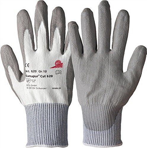 Polyurethanhandschuhe Camapur Cut 620 Gr.7 L.240mm KCL weiß/grau, 10 Paar von KCL