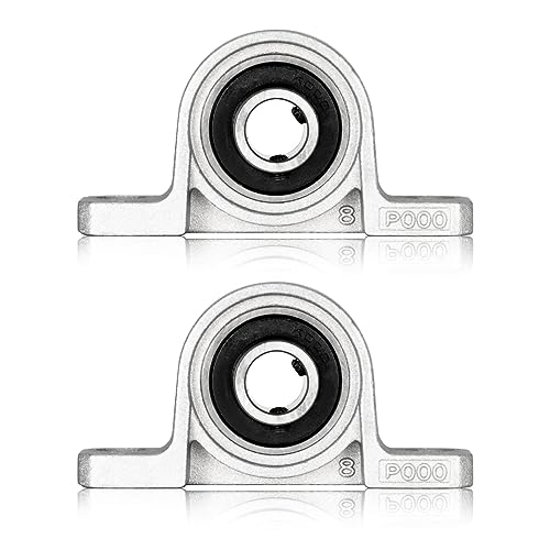 2 Stück Stehlager 10mm Innendurchmesser, Lagerbock mit Kugellager, Gehäuselager, Lager Gehäuse von KCNOFNC