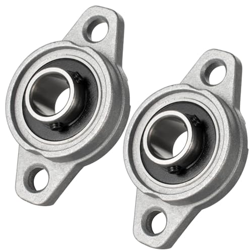 ‎KCNOFNC 2 Stück Stehlager 12mm Innendurchmesser, kugelgelagertes Flanschgehäuse，Lagerbock mit Kugellager, Gehäuselager, Lager Gehäuse von KCNOFNC