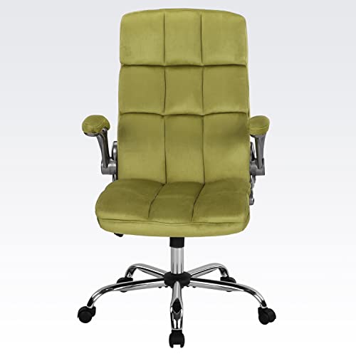 KCREAM Ergonomischer Bürostuhl Stoff Stuhl mit Aufklappbaren Armlehnen Schreibtischstuhl Höhenverstellbarer 360° Drehstuhl mit Verstellbarer Rückenlehne von KCREAM