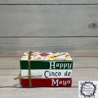 Cinco De Mayo Mini Holz Bücherstapel/ Dekor/ Bücher Tablett Urlaub Buffet Dekor Cinco De Mayo Mini Holz Bücherstapel/ Dekor/ Bücher Tablett Urlaub Buffet Dekor von KCRusticDesignsCo