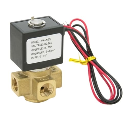 1 Stück 3/2-Wege-Magnetventil NC/NO/COM. Typ GVX-03 G1/4 Öffnung 3 mm Direktwirkendes Typ 0-3 Bar Messing-Kleinventil(DC12V_NORMALLY OPEN) von KCTRELTQS