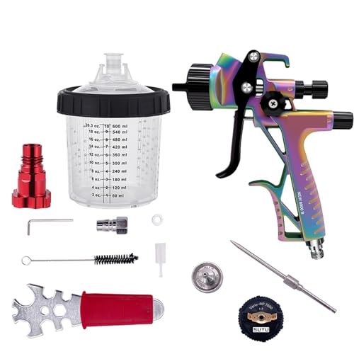 1 Stück 8900 RP/Chameleon Autoreparatur-Lackspray 1,3/1,7 mm Spray mit Adapter und Mischtank Luftspray auf Wasser-/Ölbasis(8900 Mix Tank) von KCTRELTQS