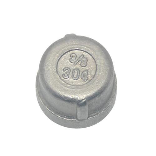 1 Stück Kappe weiblich Edelstahl SS304 Gewinderohrverschraubungen BSPT-Gewinde Sechskantmutter/Rohrkappe/Stecker 1/4 Zoll 3/8 Zoll 1/2 Zoll 3/4 Zoll 1 Zoll(DN25) von KCTRELTQS