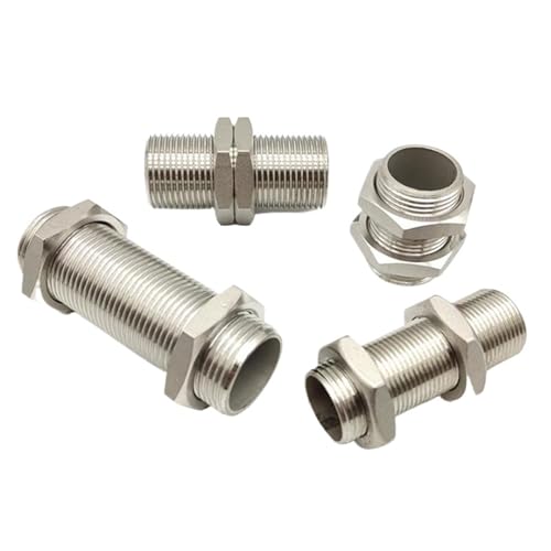 1 stück 1/4 "3/8" BSPT Männlich Vollgewinde 304 Edelstahl Wassertank Nippel Rohrfitting Anschluss Koppler Adapter(Length 80mm,1/8") von KCTRELTQS