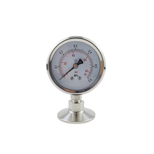 1 stück 1,5 "Tri Clamp (50,5mm) manometer Mpa/Bar/psi Manometer SS304 Edelstahl Körper(0-0.16MPa) von KCTRELTQS