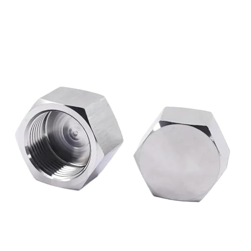 1 stück 1/8 "1/4" 3/8 "1/2" 3/4 "1" BSPT NPT Metrisches Innengewinde 304 Edelstahl Sechskantkopf Endkappe Rohrverschraubung(NPT1I2) von KCTRELTQS
