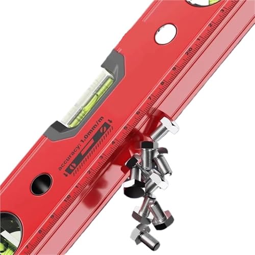 1 stück Wasserwaage Lineal Hochpräzises Waagenmesslineal Holzbearbeitungsmesswerkzeug Starke magnetische Messwerkzeuge(100MM) von KCTRELTQS