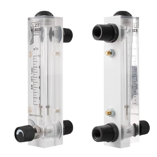 1PC Float Flow Meter Acryl Rotameter LZM-15ZT Panel Mount Einstellbare Gas Air Flow Meter Variable Bereich Flowmeter(1.6-16Nm3-h) von KCTRELTQS