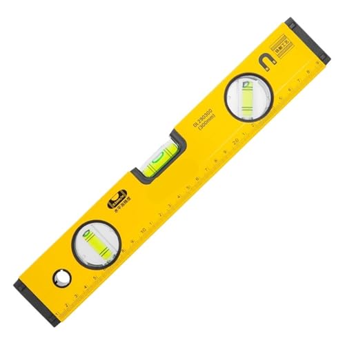 1pc Wasserwaage Magnetisches Torpedo-Level-Tool mit 3 Fläschchen Stoßfeste Wasserwaage Hohe Sichtbarkeit Mess-Leveler(300mm) von KCTRELTQS