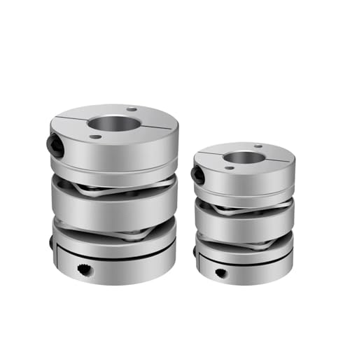 Aluminiumlegierung D44L50 Doppelmembrankupplung elastischer Verbinder D44mm L50mm Kugelumlaufspindel Schritt-Servomotor-Encoder(15X15) von KCTRELTQS