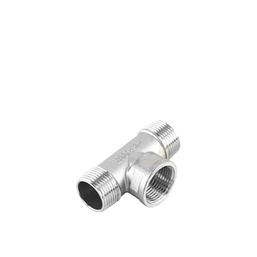 DN8/DN10/DN15/DN25 Männlich + Weiblich + Männlich Gewinde 3 Weg T T Rohr Fitting 3/4 "1" 1-1/2 "BSPT Gewinde 304 Edelstahl(Female to M to F 3l8) von KCTRELTQS