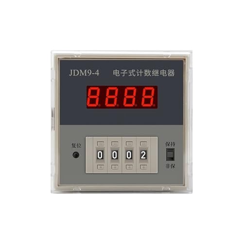 JDM9-4 JDM9-6 4-stellige 6-stellige Digitalzähler Relais Akkumulation Stromausfall Speicher Reset Sensor DC24V AC220V AC380V(JDM9-4 AC380V) von KCTRELTQS