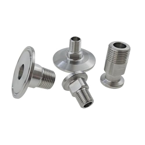 KCTRELTQS 1 stück 1/4 "3/8" 1/2 "3/4" 1 "NPT Außengewinde TC25.4 1,5 "2" Tri Clamp Sanitär 304 Edelstahl Rohr Fitting Anschluss(TC 25.4mm,1/4") von KCTRELTQS