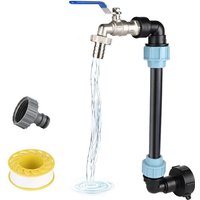 1000L Tankhahn Messing 1000L Tankanschluss IBC Tankadapter Tankadapter S60x6 Grobgewinde 3/4'' IBC Tankanschluss Wasserhahn-Kit von KCVV
