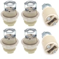 6er-Pack G9-Lampenfassung mit Halterung, G9-Halogenfassung mit Keramikgewinde von KCVV