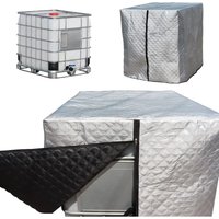 Kcvv - 1000L ibc Tankabdeckung, Frostschutz, Anti-UV Tankschutzhülle, ibc Tank Schutzhülle mit Reißverschluss, 120 x 100 x 116 cm (Silber) von KCVV