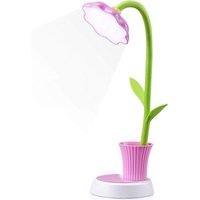 Kinder-Schreibtischlampe, LED-Schreibtischlampe, dimmbare Nachttischlampe mit Berührungssensor, augenschonende Leselampe mit Stifthalter, per usb von KCVV