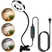 LED-Klemm-Schreibtischlampe, USB-betriebenes flexibles Leselicht mit faltbarer Klemme, einstellbares weiches Licht, Augenschutz mit 3 LED-Klemm-Schreibtischlampe, USB-betriebenes flexibles Leselicht mit faltbarer Klemme, einstellbares weiches Licht, Augenschutz mit 3 von KCVV