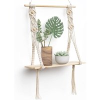 Kcvv - Wohnzimmerregal - Boho Quastenholz Wandregal - 5060 cm, 1 Set von KCVV