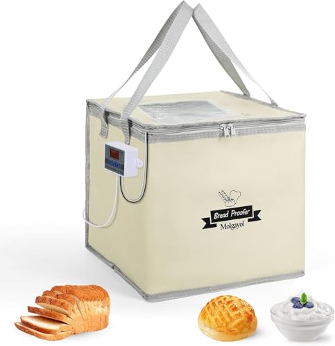 Brot Gärbox Sauerteig, Brot Gärschrank mit Heizung und NTC-Temperatursensor, Faltbare Teigbox Brot für Brot Backen, Natto, Pizza, Joghurt von KCYXSMAX