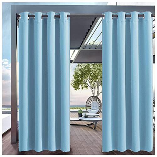 KCYXSMAX Outdoor Vorhang Wasserdicht mit Ösen Sichtschutz Sonnenschutz Outdoor Vorhänge 1 Stücke B213*H184cm Blickdicht Outdoor Gardine für Balkon Terrasse Veranda Pergola Gartenlaube von KCYXSMAX