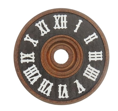 KD89 Kuckucksuhr aus Holz, Dunkelbraun, mit römischen Ziffern aus weißem Kunststoff, Größe wählbar (60 mm) von KD89